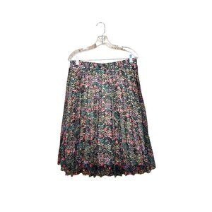 Andi + James Women's Floral Lace Overlay Pleated Accordion Pleats Midi Skirt